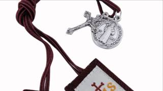 Childrens Scapular with Brown Strings  The Catholic Company [upl. by Zared150]