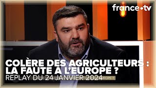 Agriculteurs  lEurope estelle le bouc émissaire de la colère   C Ce soir du 24 janvier 2024 [upl. by Felty]