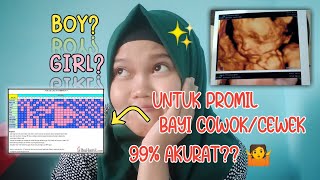 99 AKURAT  PROMIL BAYI LAKIPEREMPUAN Dengan Tabel JENIS KELAMIN TEPAT GA YA✨CEK amp COBAIN YUK [upl. by Ahtan]