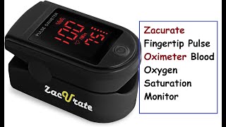 Zacurate Pro Series 500DL Fingertip Pulse Oximeter Blood Oxygen Saturation Monitor [upl. by Mears]