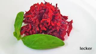 ►Rote Beete Salat Rote BeteApfel Rohkostsalat Rote Bete Salat Rote Beete Salat selber machen [upl. by Geaghan]