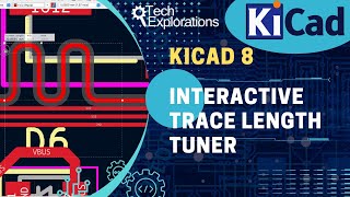 KiCad 8 PCB editor interactive length tuner [upl. by Aciraa]