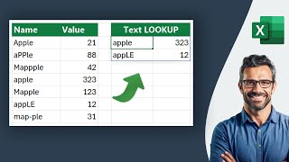 Text LOOKUP Formula in Excel  Text Match without XLOOKUP VLOOKUP or IF [upl. by Lerrej]