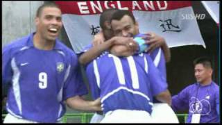 World Cup 2002 Ronaldinho Free Kick vs England [upl. by Ekard721]