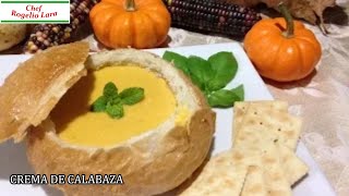 CREMA DE CALABAZA DELICIOSA RECETA [upl. by Gillead788]