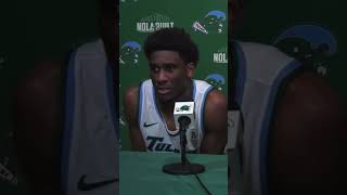 My question to Tulane transfer from Indiana Kaleb Banks on how he gets into zone ncaabasketball [upl. by Drannek]