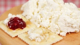 Homemade Fresh Cheese Recipe Quick and Easy Cheese Made from 3 Ingredients [upl. by Falito]