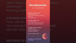 Mondkalender KW39 2024 mondkalender [upl. by Nicolis]