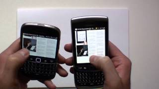 Blackberry bold 9900 vs Torch 9810 browser speed test [upl. by Marelya]