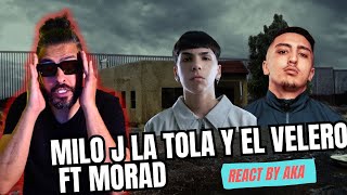 MILO J LA TOLA Y EL VELERO ft Morad Video Oficial REACCION [upl. by Airotnes]