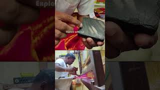 easy way to find pure silver zari in silk sarees  Zari purity checking  kanchipuram silk saree [upl. by Neruat]