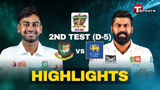 Highlights  Bangladesh vs Sri Lanka  2nd Test  Day 5  T Sports [upl. by Aurthur]