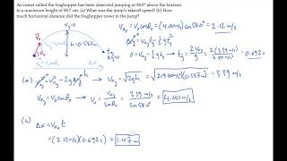 Projectile Motion Level 2 Example 2 [upl. by Hessney620]