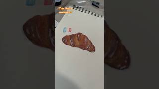 A CROISSANT 🥐 croissantfrançaisdessinartdrawing [upl. by Amabil]