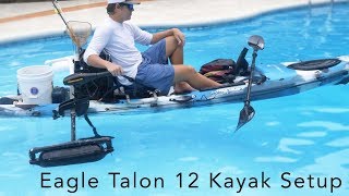 ULTIMATE Kayak Setup Eagle Talon 12 Trolling Motor Outriggers Seat Upgrade [upl. by Elwyn536]