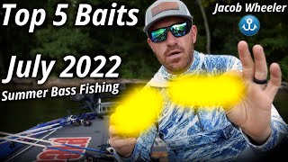 Bass Fishing Baits of the Month  July 2022 Summer Fishing GoTos [upl. by Skcirdnek]