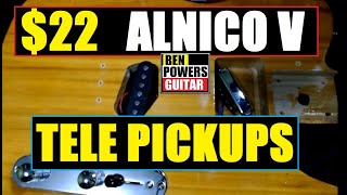 22 Alnico V Tele Pickup Set From Fleor  Upgrading A Glarry GTL Guitar [upl. by Piotr314]