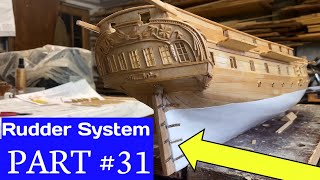 How to Building Ship Model Part 31  Rudder System [upl. by Naloc]