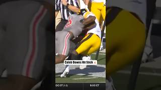 Caleb Downs HIT STICK Tackle vs IOWA 😳 football [upl. by Yerbua791]