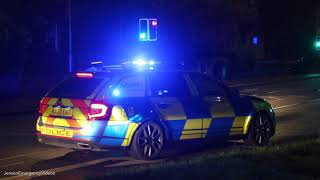 ANPR INTERCEPTOR  Northamptonshire Police Cars Responding to Accident with Lights and Sirens [upl. by Selrahcnhoj]