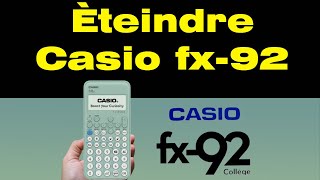 Comment éteindre une calculatrice Casio fx 92 [upl. by Sawyere]