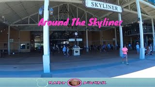 Disneys Skyliner area overview A 4k at the area around the Caribbean Beach [upl. by Goff]