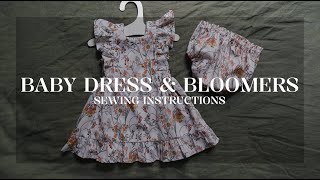 Baby Dress and Bloomers Sewing Instructions [upl. by Ajnek]