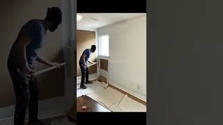 How to paint  roller technicsviralshort wallpaiting 1millonviwes painting [upl. by Ozen]