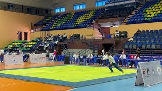 البطل مالك احمد حسين المركز الاول والميداليه الذهبيه فردى فري ستايل بومزا freestylepoomsae [upl. by Levin]