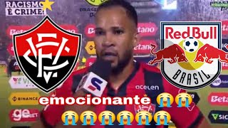 entrevista de Everaldo pósjogo emocionante Vitória 1 x 0 bragantino [upl. by Adnawaj]