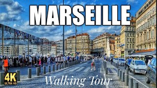 Marseille 🇨🇵 France  Downtown Walking Tour 4K Ultra HD footage [upl. by Nnylsoj]