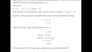 Suma ciągu geometrycznego zdefiniowanego wzorem rekurencyjnym [upl. by Geneva453]