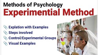 Experimental Method A scientific Method to study behavior Methods of Psychology Control experime [upl. by Judith]