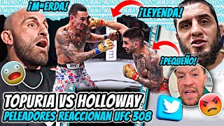 PELEADORES REACCIONAN a KO de Ilia Topuria vs Max Holloway UFC 308 Alexander Volkanovski PRÓXIMO [upl. by Claiborne]