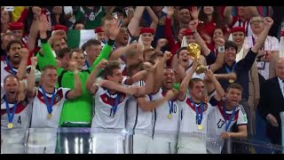 Germania 10 Argentina premiazione Mondiali Calcio FIFA Brasile 2014 Rai HD [upl. by Ahmed604]