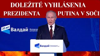 PUTIN K TRUMPOVI O BUDÚCNOSTI UKRAJINY A NATO Valdajský medzinárodný diskusný klub  TVOTV [upl. by Anaeda]