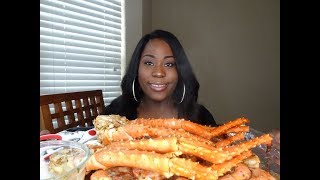 King Crab amp Jumbo Shrimp Mukbang [upl. by Hali722]