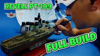 REVELL PT109 ELCO PT BOAT PLAMO BUILD Kennedy PT109 [upl. by Harmonia]