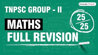 TNPSC Group22A Maths Full Revision 25 out of 25  Veranda Race [upl. by Legim528]