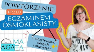 21 Odczytywanie danych i elementy statystyki opisowej  Powtórzenie przed egzaminem ósmoklasisty [upl. by Koorb]