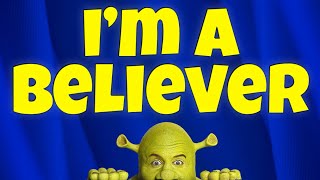 Im A Believer backing track karaoke instrumental Shrek The Musical [upl. by Dickinson597]