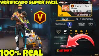 COMO PONER LA V DE VERIFICADO EN TU DESCRIPCIÓN DE FREE FIRE  SUPER FÁCIL Y RAPIDO 😱 [upl. by Aihsitan]