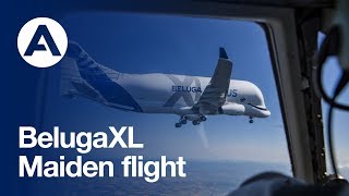 First flight of Airbus BelugaXL [upl. by Nallaf]