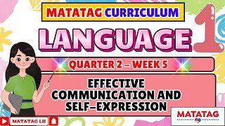 GRADE 1 LANGUAGE 1 QUARTER 2 WEEK 5 [upl. by Ahsar]