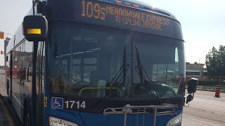 Miway NewFlyer XD40 1716 on Route 109 Meadowdale Exp Southbound [upl. by Ruthie505]