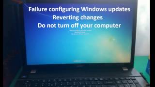 Failure configuring windows updates reverting changes screen stuck fix [upl. by Spalla]