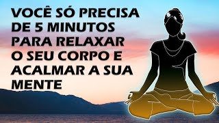 RELAXE SEU CORPO E SUA MENTE EM 5 MINUTOS  MEDITAÇÃO GUIADA [upl. by Nash]