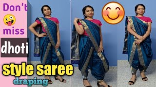 Dhoti style saree drapinghow to drape Dhoti style saree in Tamil [upl. by Anehsat]