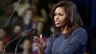 Michelle Obama Accuses Trump of Bragging About Sexually Assaulting Women [upl. by Trebma]