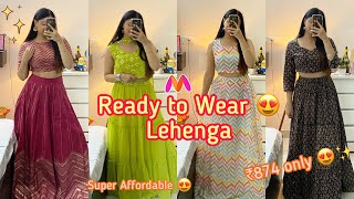 Ready to Wear Lehenga Haul 🤩😍  Myntra Lehenga Haul  Jasmin Kaur 🌸 [upl. by Tiffi550]